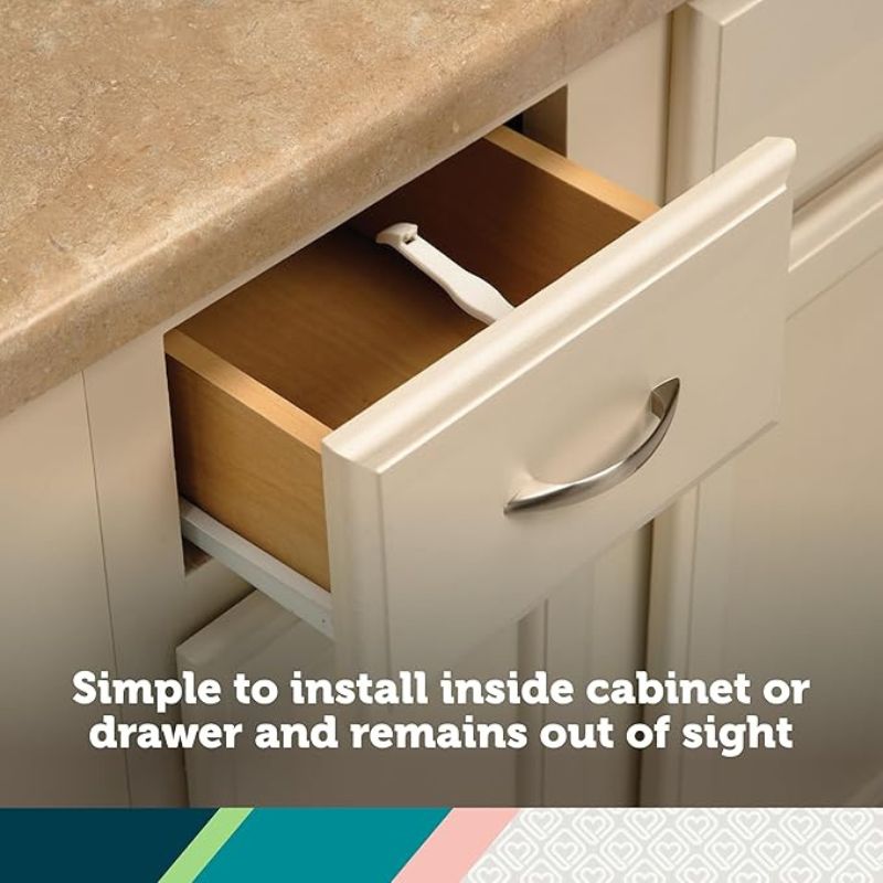 Cabinet & Drawer Latch - 14 Pack