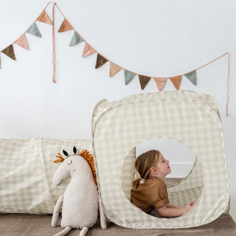 Recycled Fabric 3-in-1 Play Tent & Tunnel Set