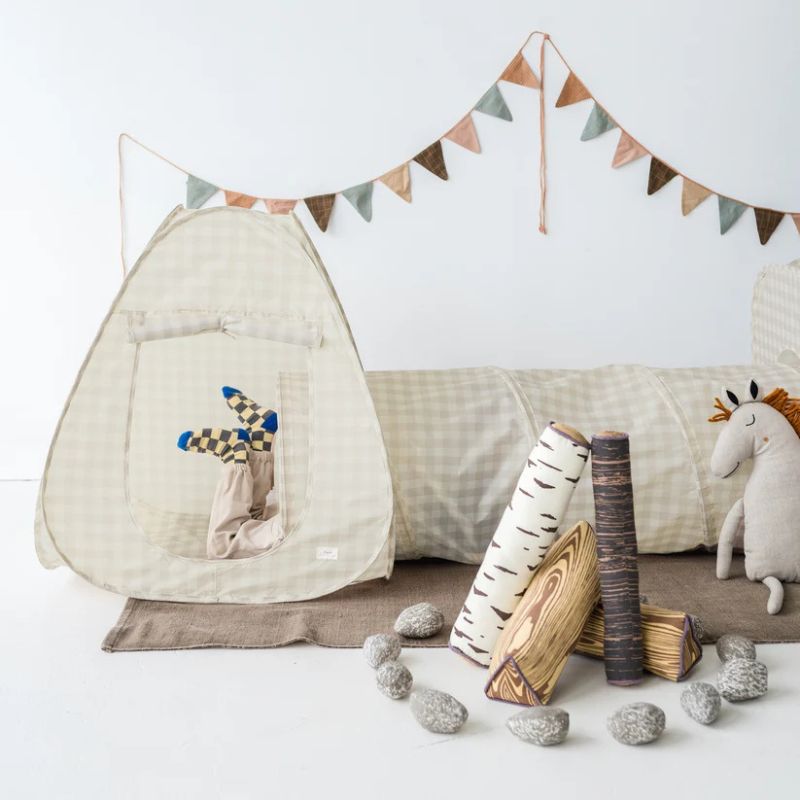 Recycled Fabric 3-in-1 Play Tent & Tunnel Set