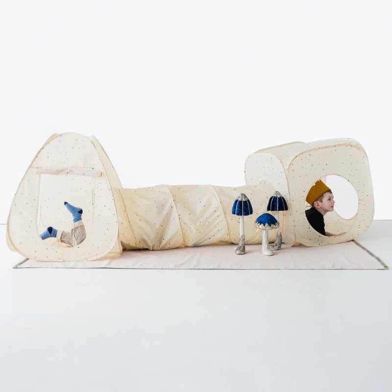 Recycled Fabric 3-in-1 Play Tent & Tunnel Set