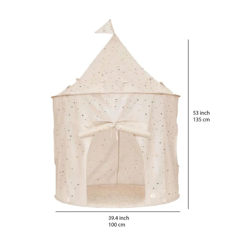 Recycled Fabric Play Tent Terrazzo Cream