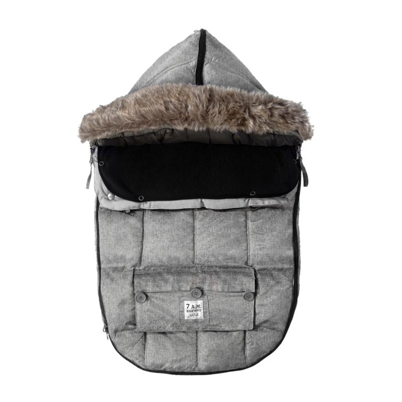 Le Sac Igloo Footmuff - Cotton Lined Heather Grey