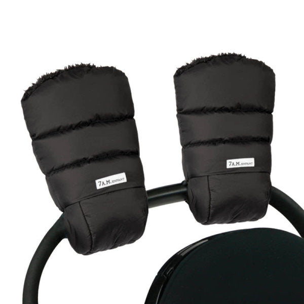 Warmmuff Stroller Mittens - One Size Black Plush