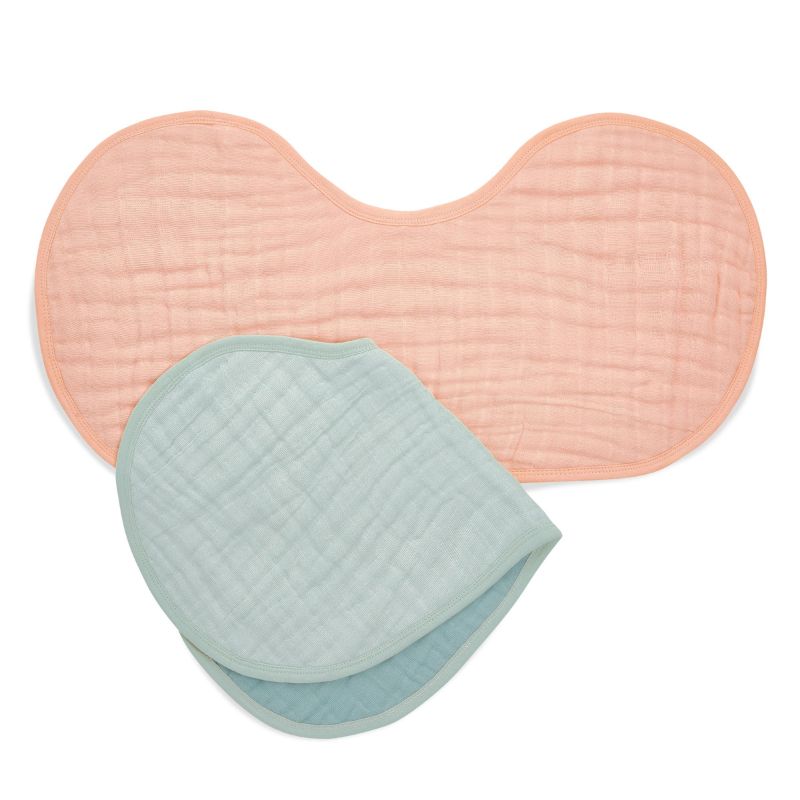 Organic Cotton Burpy Bibs - 2 Pack Mother Earth