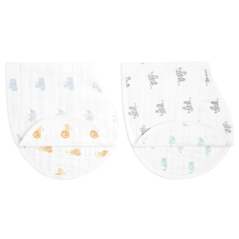 Organic Cotton Burpy Bibs - 2 Pack