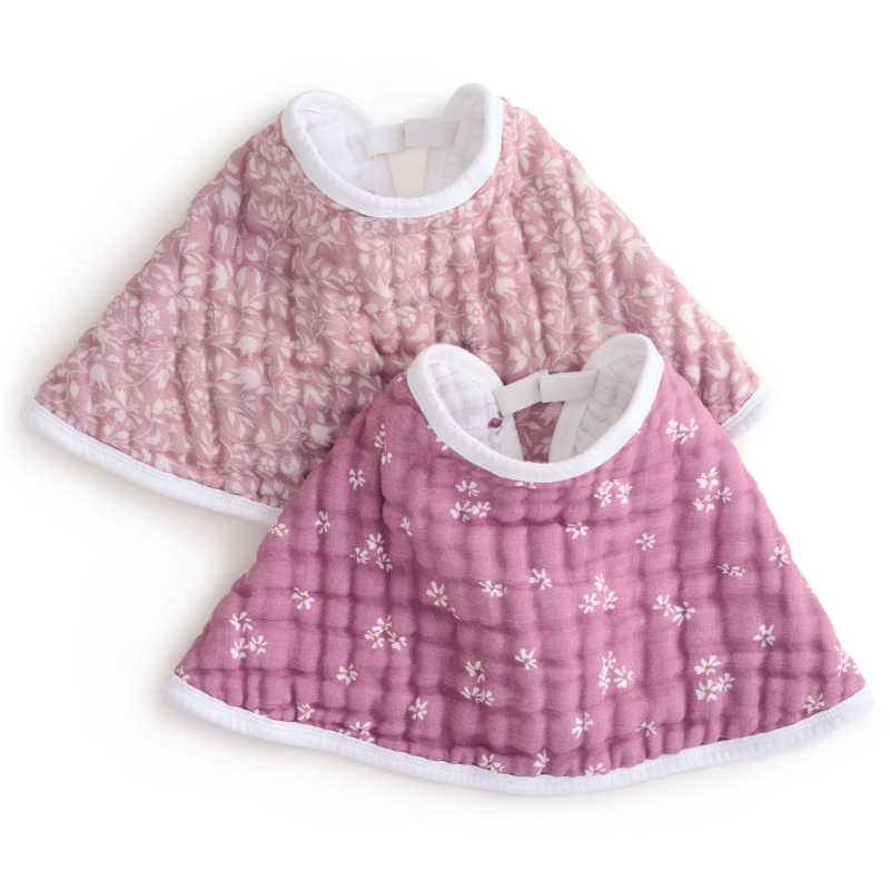 Organic Cotton Burpy Bibs - 2 Pack