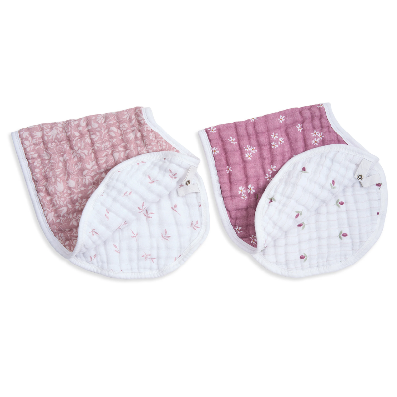 Organic Cotton Burpy Bibs - 2 Pack