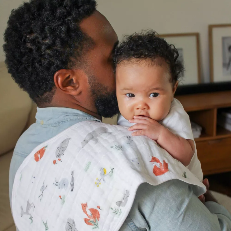 Cotton Muslin Burpy Bibs - 2 Pack