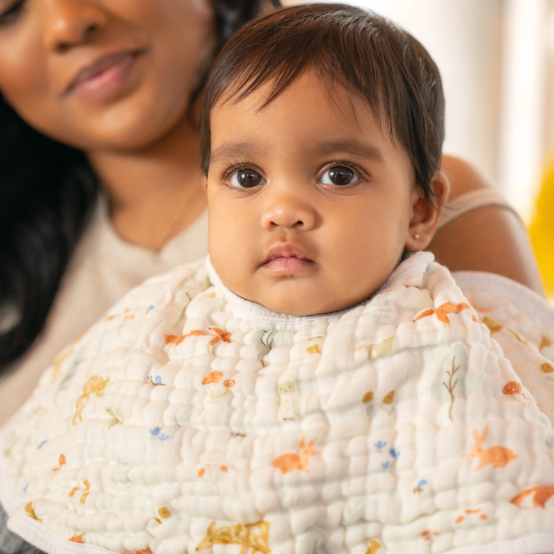 Cotton Muslin Burpy Bib