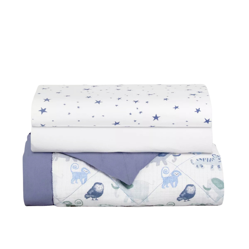 Essentials Cotton Muslin Bedding Set - 3 Pack