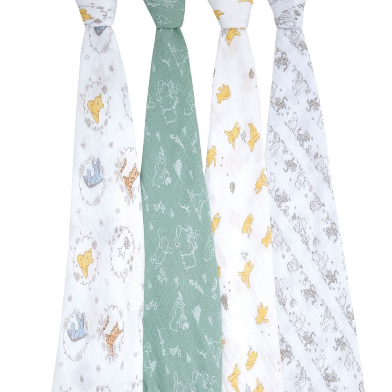 Cotton Muslin Swaddles - 4 Pack