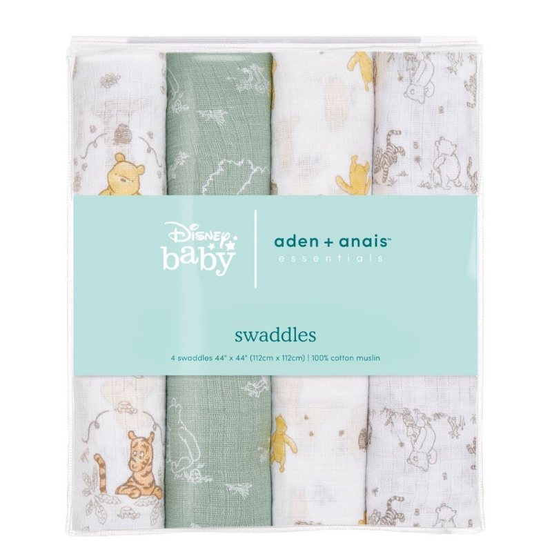 Cotton Muslin Swaddles - 4 Pack