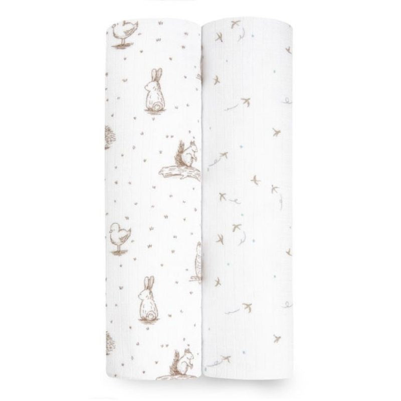 Essentials Silky Soft Muslin Swaddle - 2 Pack