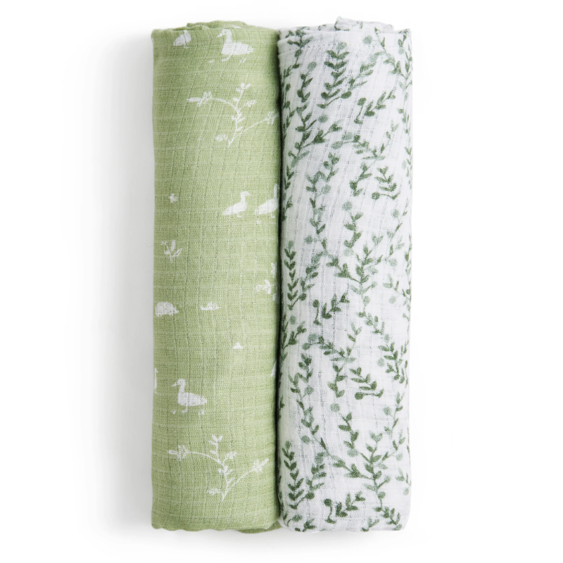 Emmaillotage en mousseline douce et soyeuse Essentials - Paquet de 2