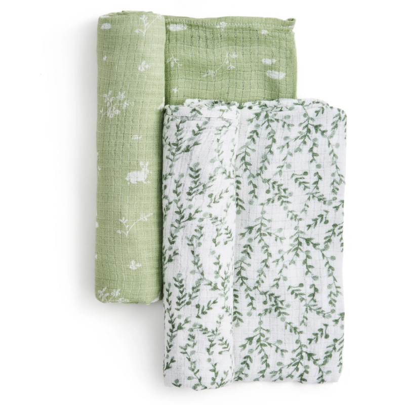 Emmaillotage en mousseline douce et soyeuse Essentials - Paquet de 2