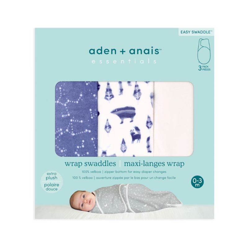 Essentials Wrap Swaddle - 3 Pack Scandinavian Sky