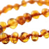 11 Inch Amber Necklace Caramel