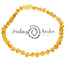 11 inch Raw Amber Necklace  Raw Gold