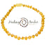 13 Inch Raw Amber Necklace Raw Gold