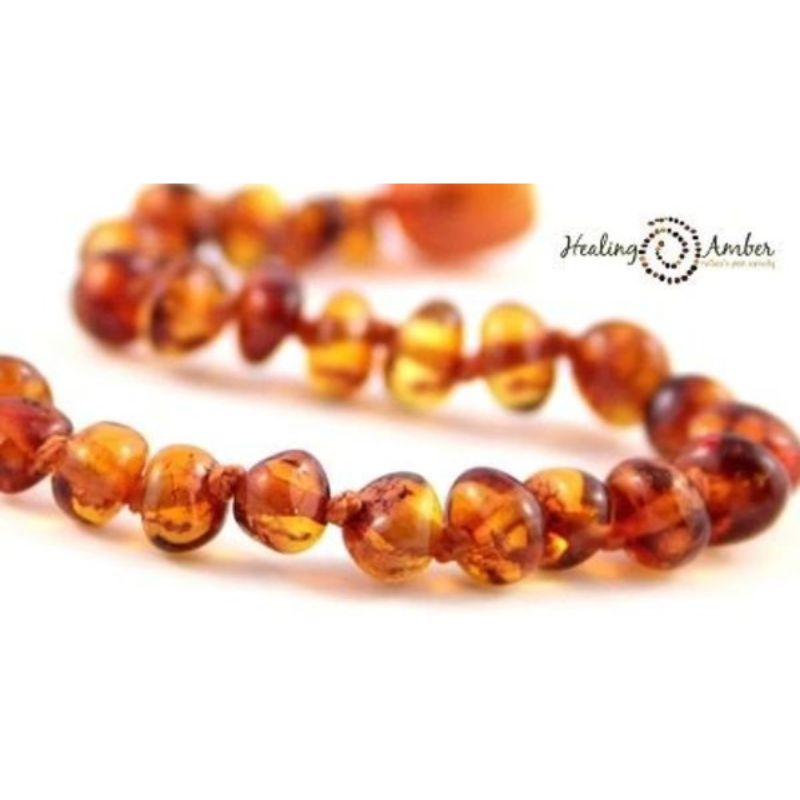13 Inch Raw Amber Necklace Caramel