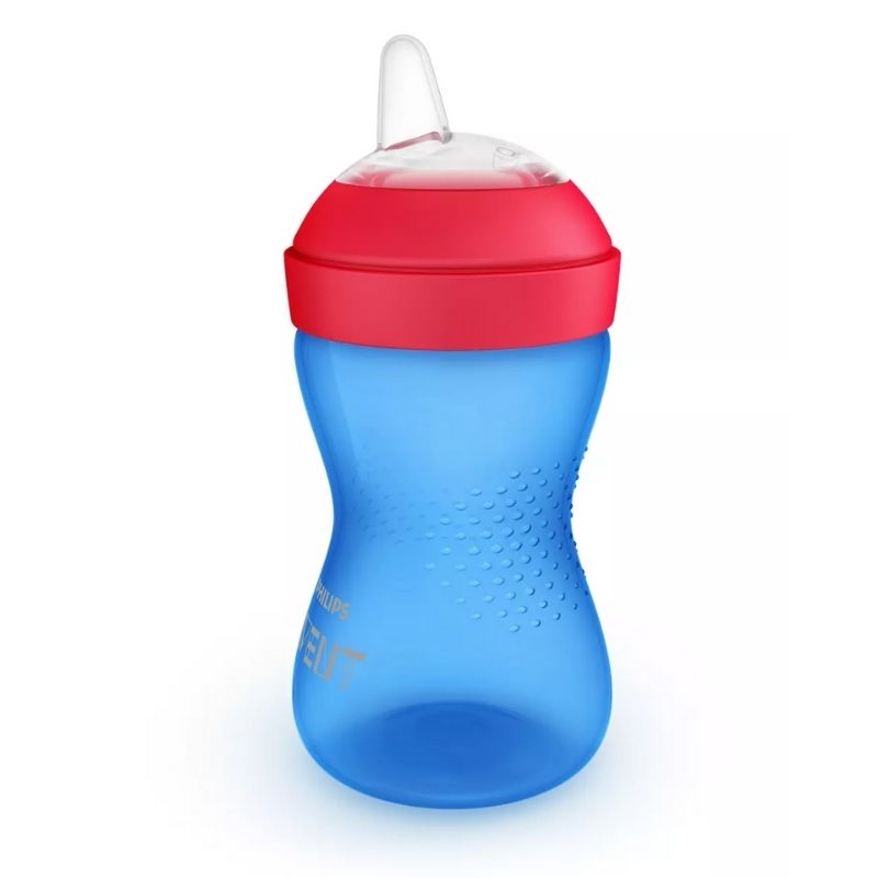 Flexible Silicone Spout Cup - 2 Pack Blue and Green