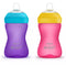 Flexible Silicone Spout Cup - 2 Pack Pink and Purple