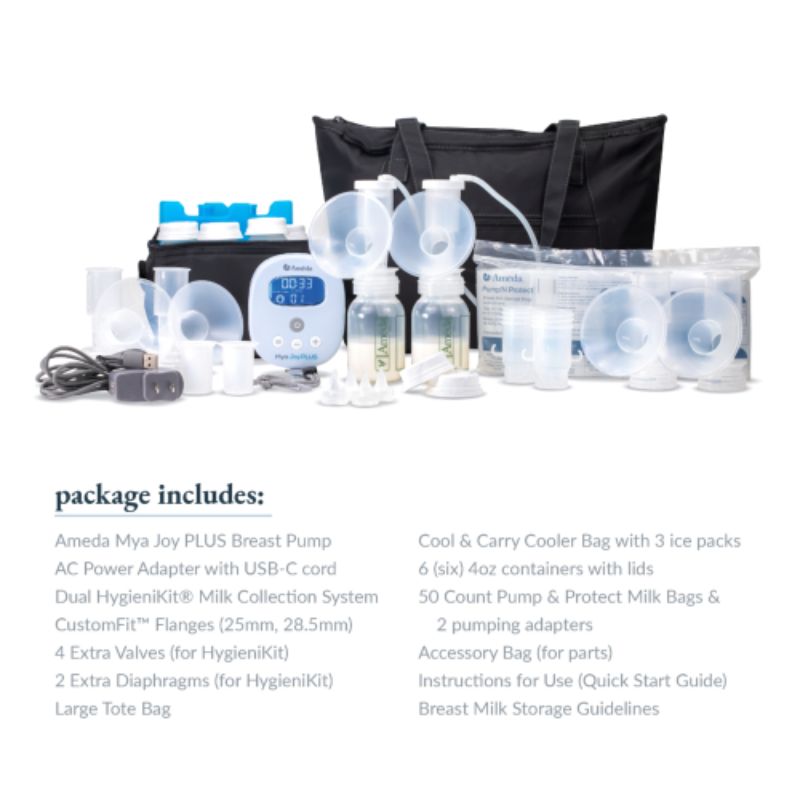 Mya Joy PLUS Rechargeable and Portable Double Breast Pump with Tote, Snuggle Bugz