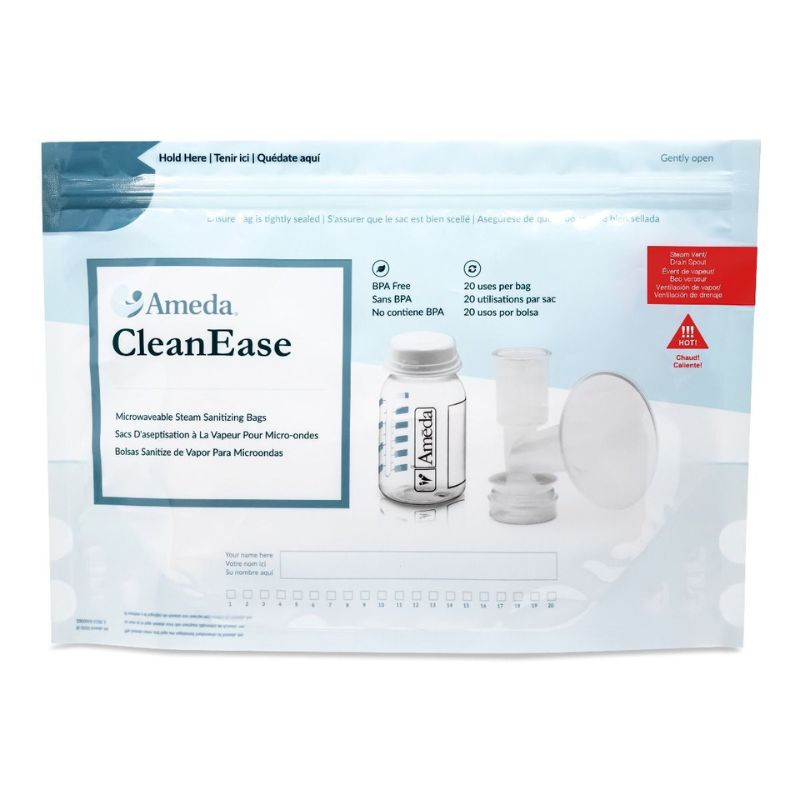 CleanEase Microwaveable Steam Sanitization Bags 7 Count