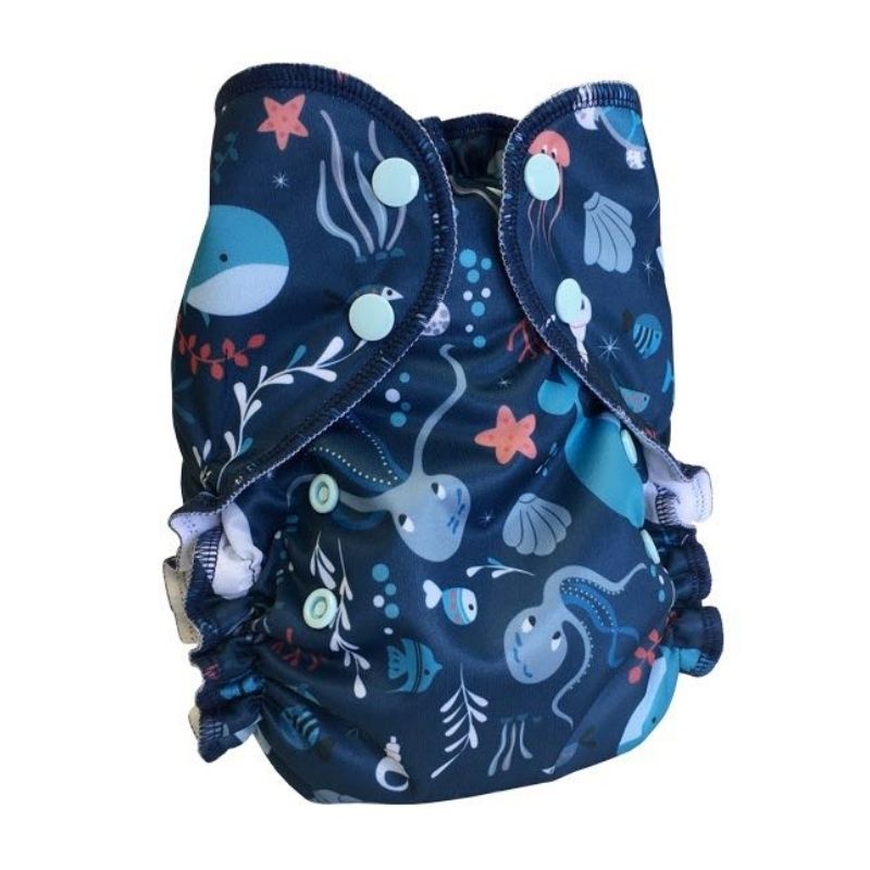 One Size Duo Diapers Deep Sea