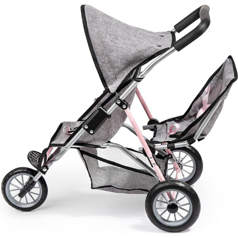 pottery barn double doll stroller Duo Twin 3 Wheeled Doll's Stroller - Butterfly | Snuggle Bugz