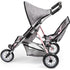 Duo Twin 3 Wheeled Doll's Stroller - Butterfly