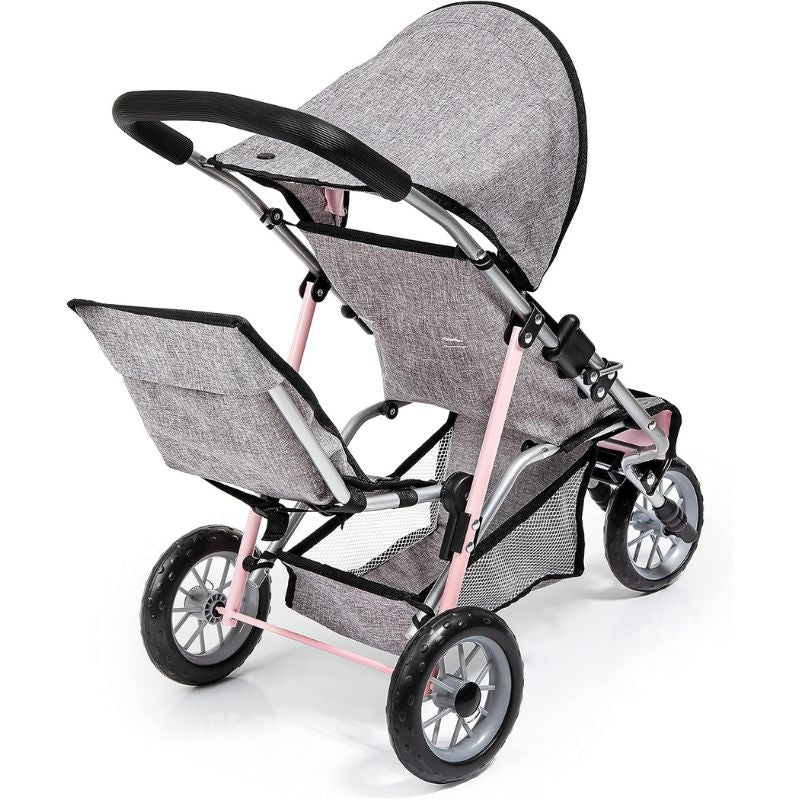 double doll stroller canada Duo Twin 3 Wheeled Doll's Stroller - Butterfly | Snuggle Bugz