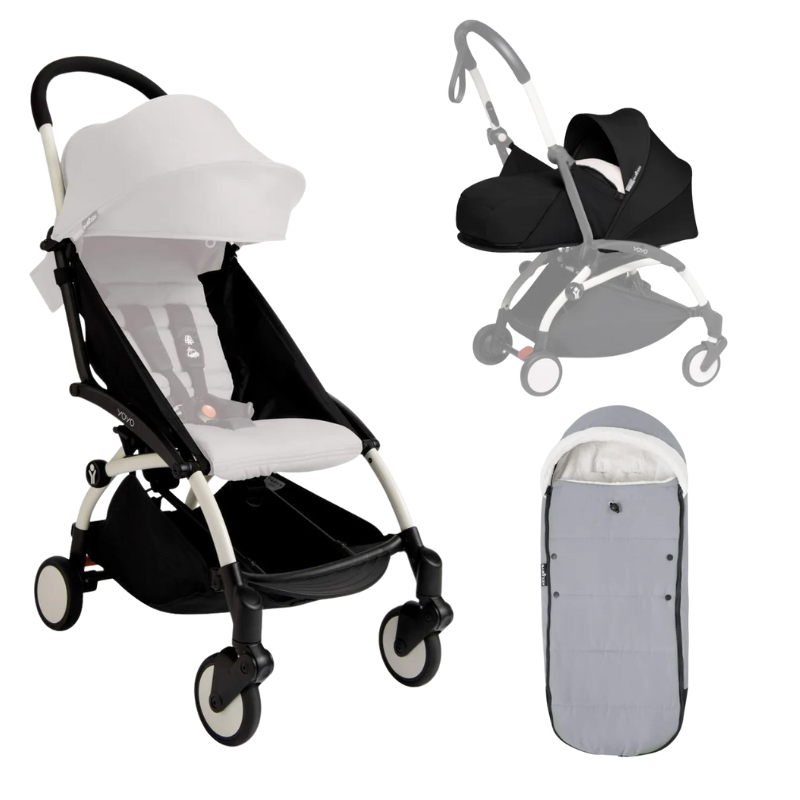 YOYO² Stroller Frame + Newborn Colour Pack + Footmuff Bundle