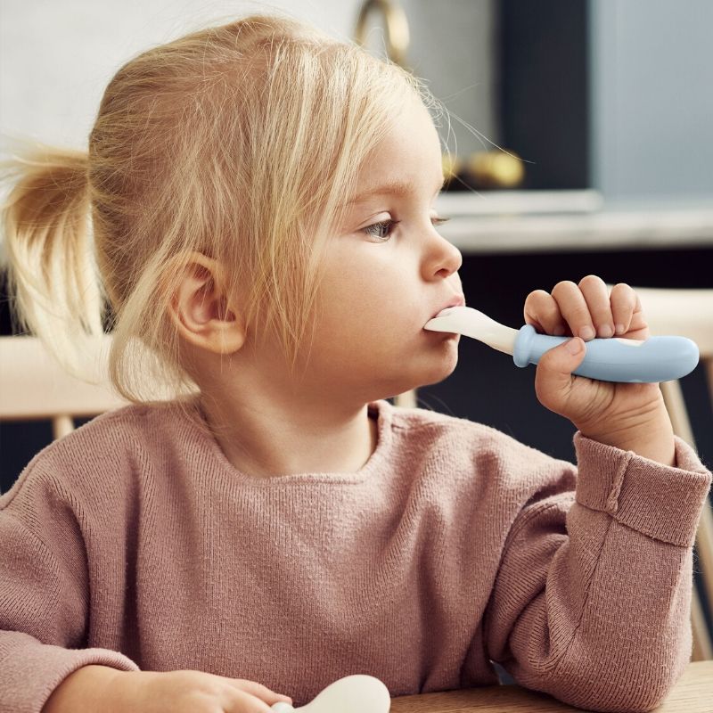 Spoon + Fork Set - 4 Pack Powder Blue