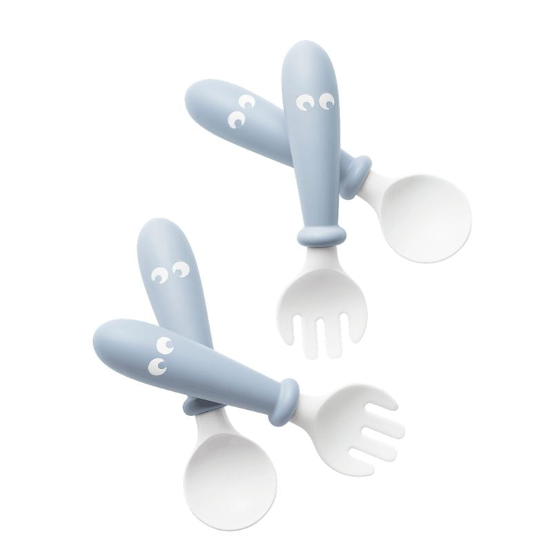 Spoon + Fork Set - 4 Pack Powder Blue