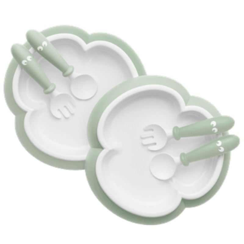 Baby Plate / Spoon /Fork Set Powder Green