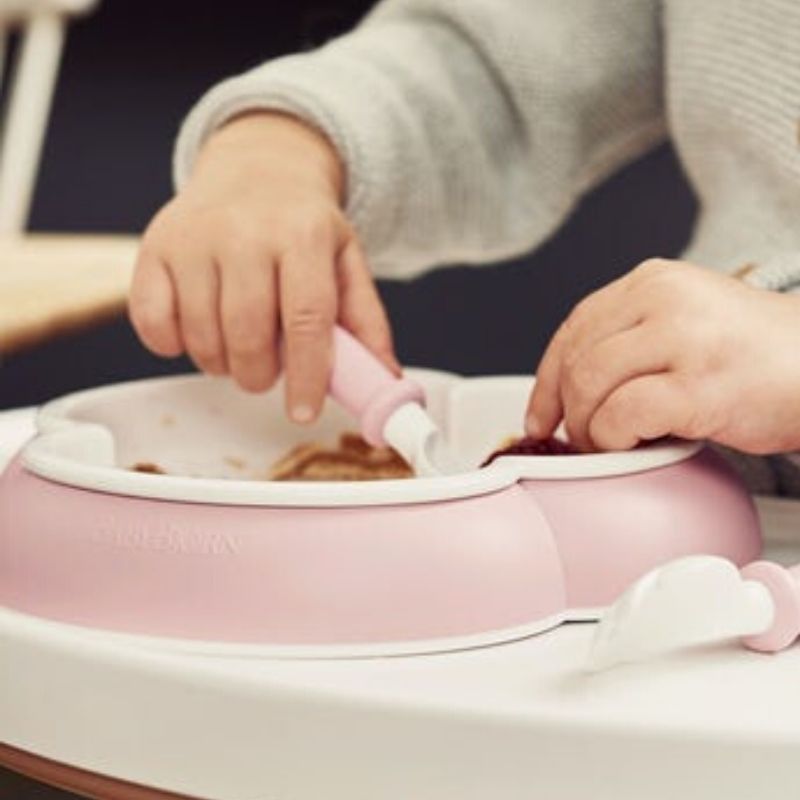 Baby Plate / Spoon /Fork Set Powder Pink