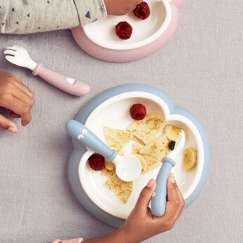 Baby Plate / Spoon /Fork Set Powder Blue