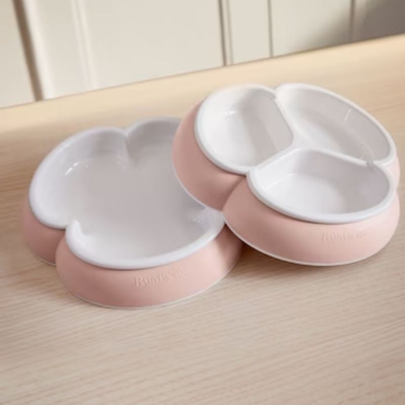 Baby Plate Set - 2 Pack Powder Pink