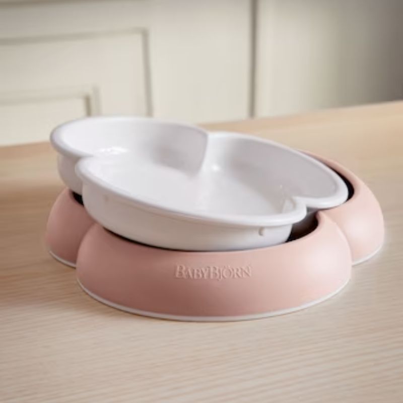 Baby Plate Set - 2 Pack Powder Pink
