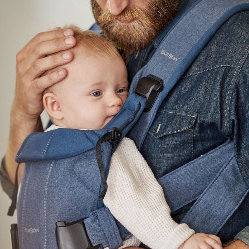 Baby Carrier One - Cotton Mix Denim Midnight Blue