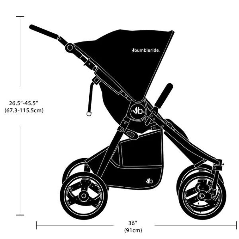 Indie Twin Double Stroller - 2022 Black