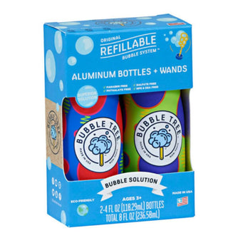 Aluminum Refillable Bubble Bottles - 4oz