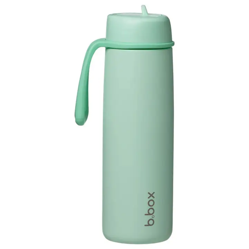 Insulated water bottle with flip top