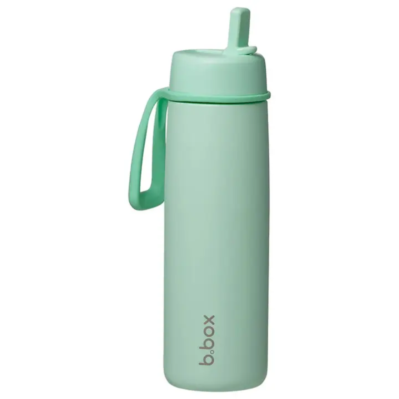 Insulated water bottle with flip top