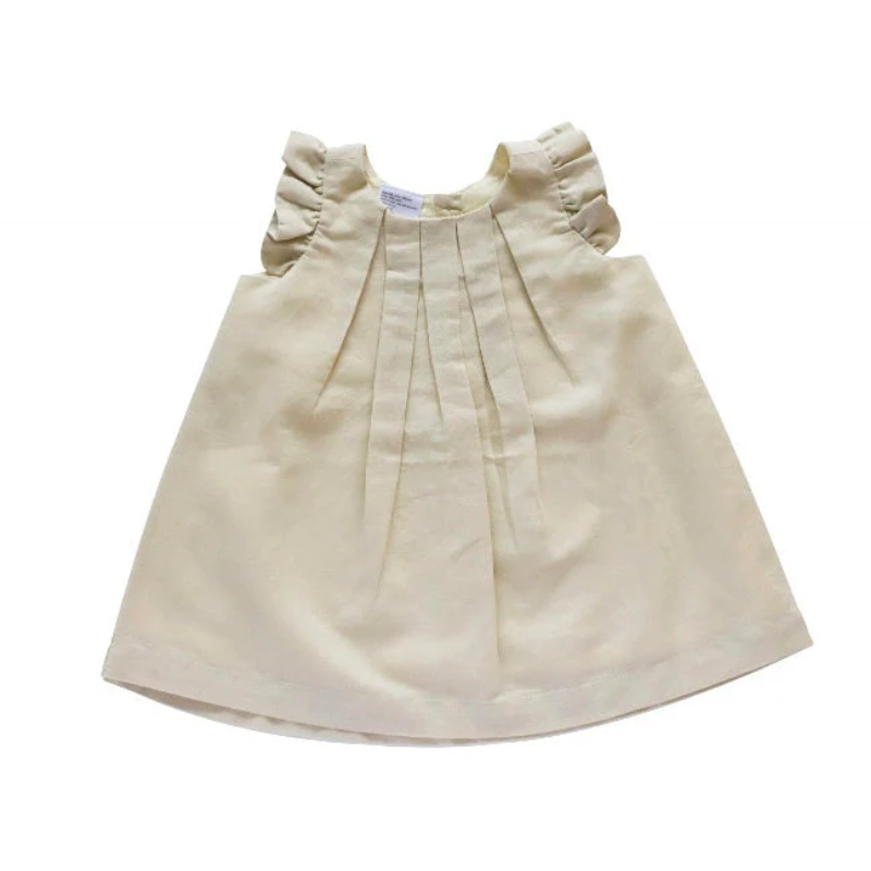 Box Pleat Linen Dress