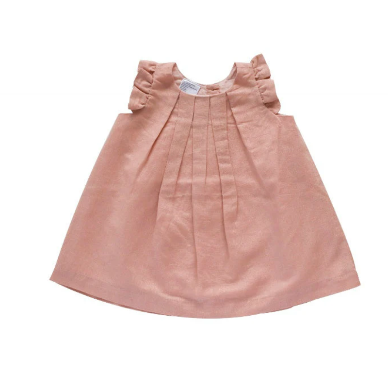 Box Pleat Linen Dress