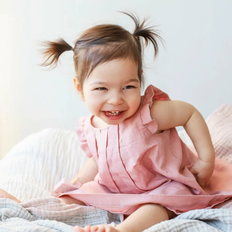 Box Pleat Linen Dress