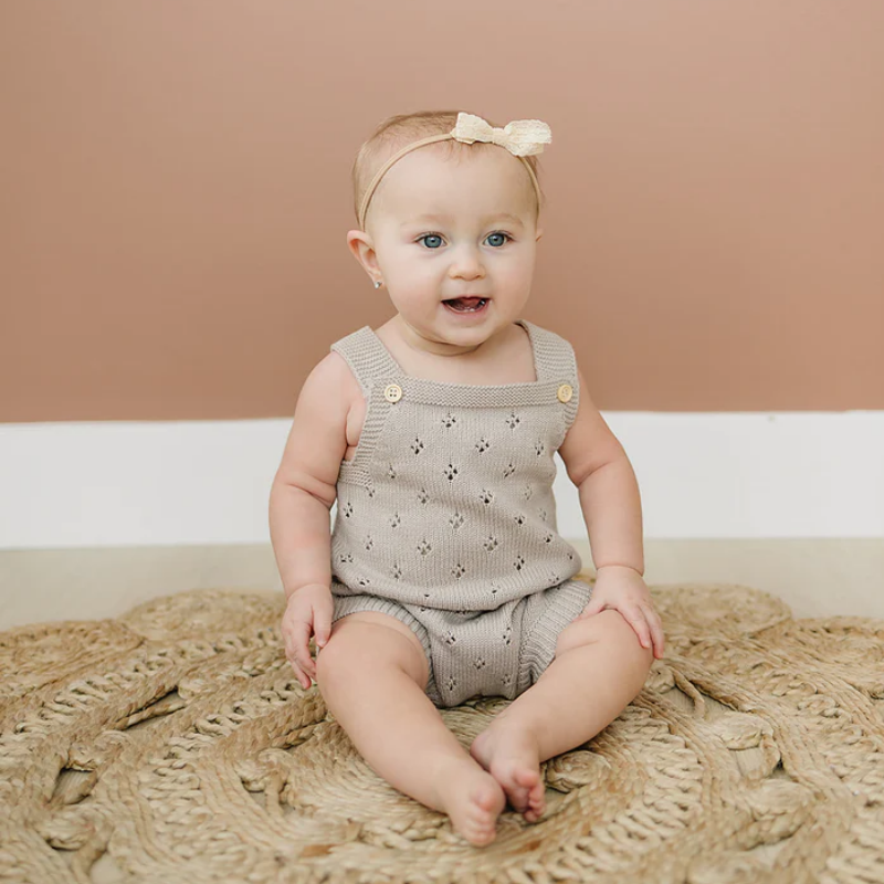 Knit Eyelet Romper