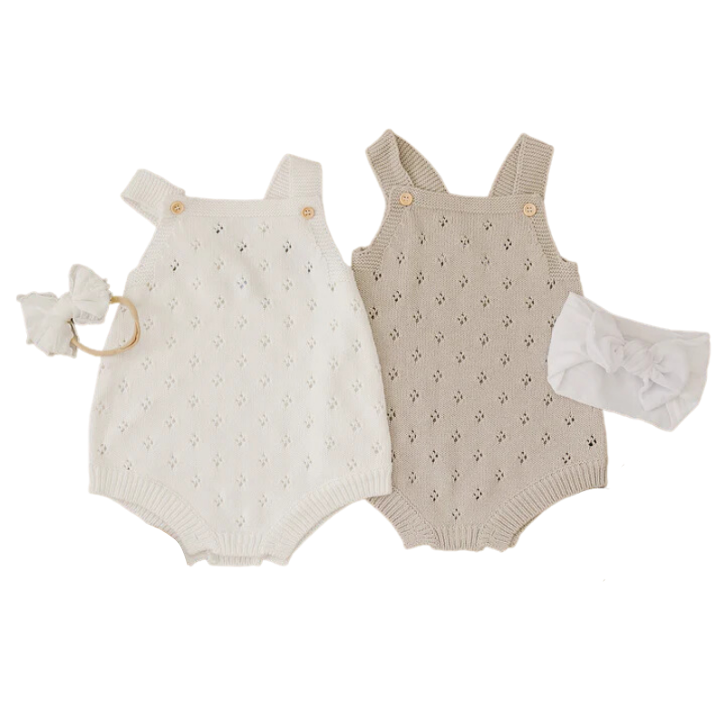Knit Eyelet Romper